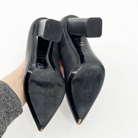 All Saints Cubista Mirrored Heel Pumps Gray size 38 size 7 - Picture 12 of 14